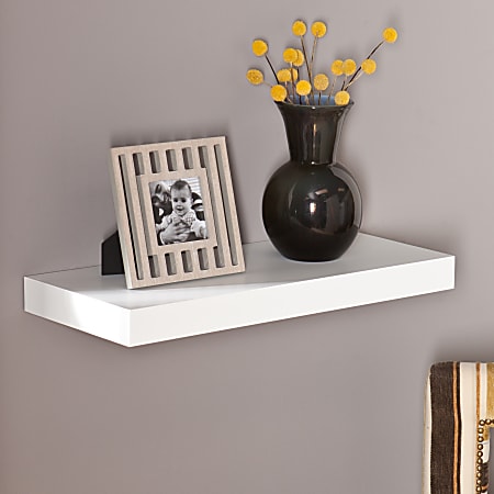 SEI Furniture Chicago Floating Shelf, 24"W, White