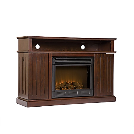 SEI Kingsbury Electric Fireplace Media Console, Espresso