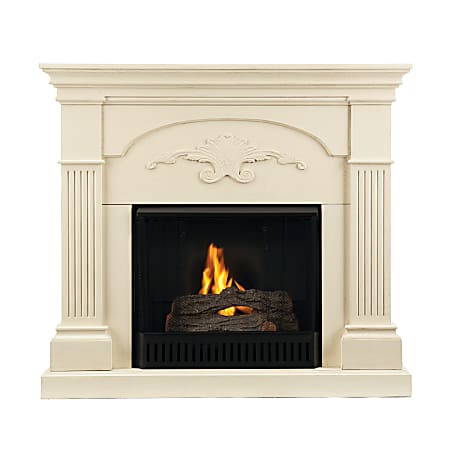SEI Sicilian Harvest Gel Fireplace, 40 1/4"H x 44 3/4"W x 14"D, Ivory