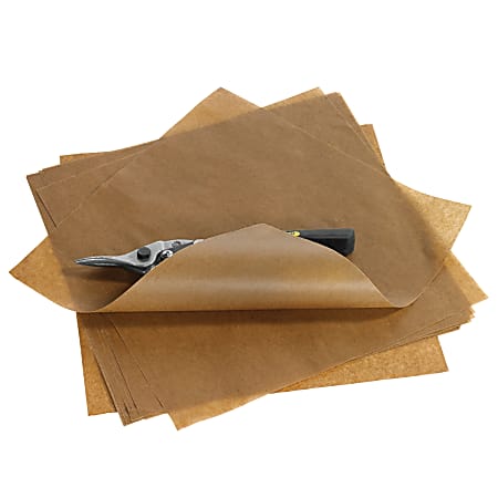 Office Depot® Brand Waxed Paper Sheets, 12" x 12", Kraft, Case Of 3,400