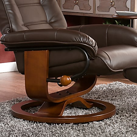 Southern enterprises leather on sale recliner and ottoman