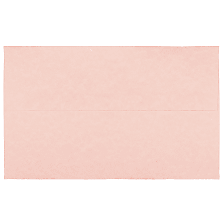 JAM Paper® Parchment Booklet Invitation Envelopes, A10, Gummed Seal, 30% Recycled, Pink Ice, Pack Of 25