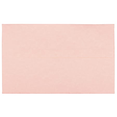 JAM Paper® Parchment Booklet Invitation Envelopes, A10, Gummed Seal, 30% Recycled, Pink Ice, Pack Of 25