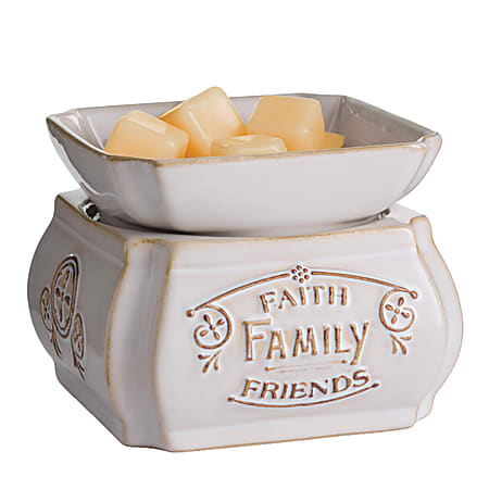 Candle Warmers Etc 2-In-1 Classic Fragrance Warmer, Faith Family Friends
