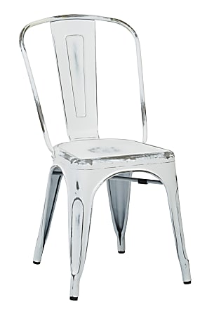 Office Star™ Bristow Armless Chairs, Antique White, Set Of 4 Chairs