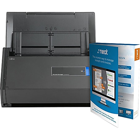 Fujitsu ScanSnap iX500 Wireless Color Scanner With Neat, 6.6"H x 11.4"W x 6.1"D, 12990816