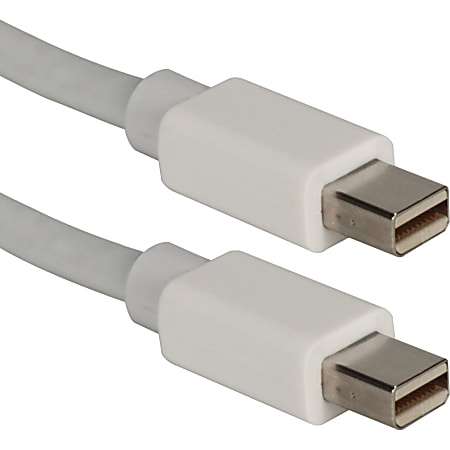 QVS Mini-DisplayPort Cable - 6.56 ft Mini DisplayPort A/V Cable for Monitor, Notebook, Audio/Video Device - First End: 1 x Mini DisplayPort 1.1a Digital Audio/Video - Male - Second End: 1 x Mini DisplayPort 1.1a Digital Audio/Video - Male