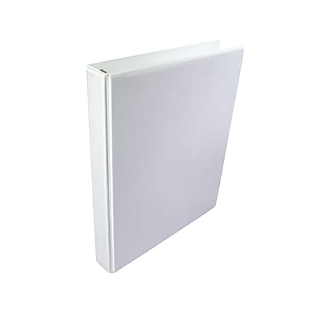 Wilson Jones® A4 European-Size 4-Ring View Binder, 1" Round Rings, White
