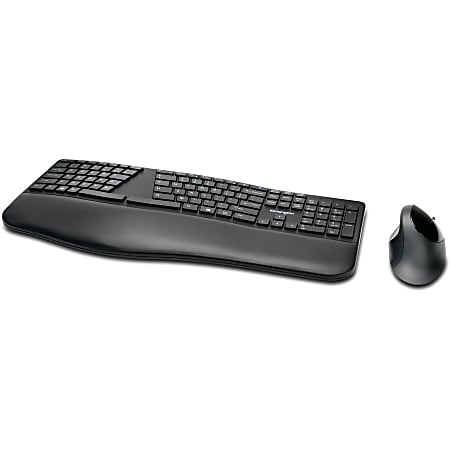 Kensington Pro Fit Ergo Wireless Keyboard and Mouse Black USB