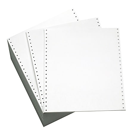 Domtar 8824 8 1/2 x 11 White Ream of 3 2/3 Perforated Custom Cut-Sheet Copy  Paper - 500 Sheets