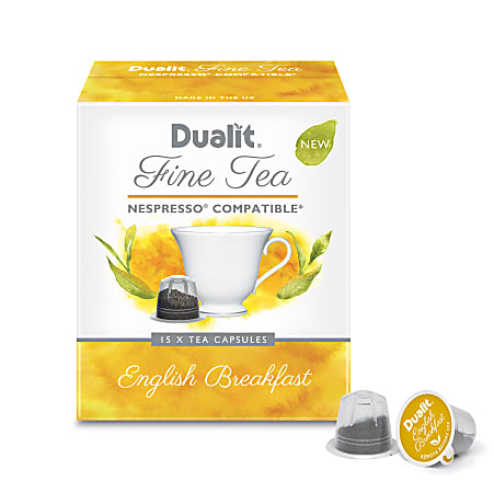 Dualit And Nespresso® Compatible Fine Tea NX Capsules, English Breakfast, 2.2 Grams, Carton Of 75