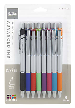 Office Depot Brand Advanced Ink Retractable Ballpoint Pens Needle