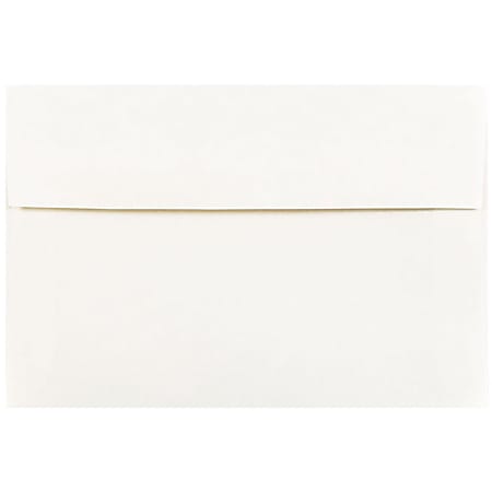 JAM Paper® Booklet Invitation Envelopes, A8, Gummed Seal, 30% Recycled, White, Pack Of 25