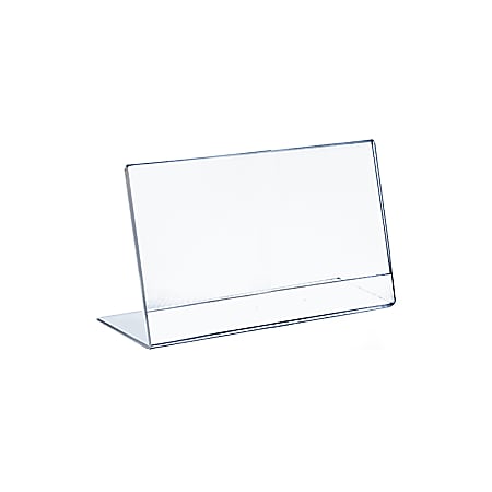 Azar Displays Acrylic L-Shaped Sign Holders, 8 1/2" x 11", Clear, Pack Of 10
