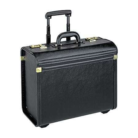 Lorell® Oversized Rolling Catalog Case, Black