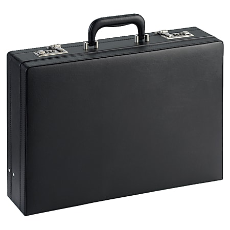 LYS NuSparc Expandable Attache Case, 12 1/2"H x 17 1/2"W x 4"D, Black