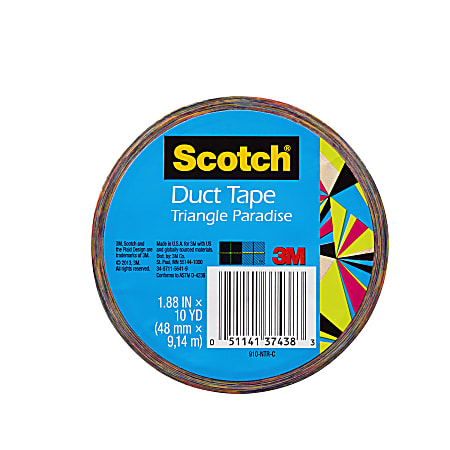 Scotch® Expressions Duct Tape, 3" Core, 1.88" x 10 Yd., Ne-ron Ron