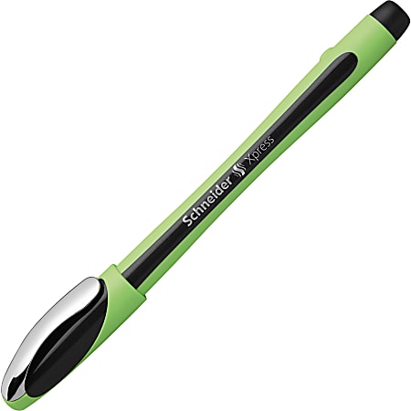 Rediform Schneider Xpress Premium Fineliner Pens Fine Point 0.8 mm Black Green Barrel Black Ink Pack Of 10 Pens