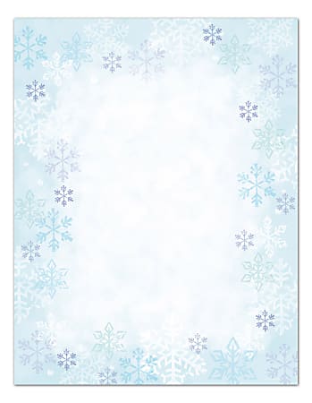 Great Papers!® Blue Flakes Letterhead Paper, 8 1/2" x 11", Pack Of 80