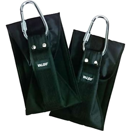 Valeo Nylon Ab Straps, Black, Pack Of 2