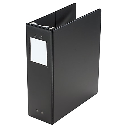 Wilson Jones® Hanging View 3-Ring Binder, 3" Square Rings, Black