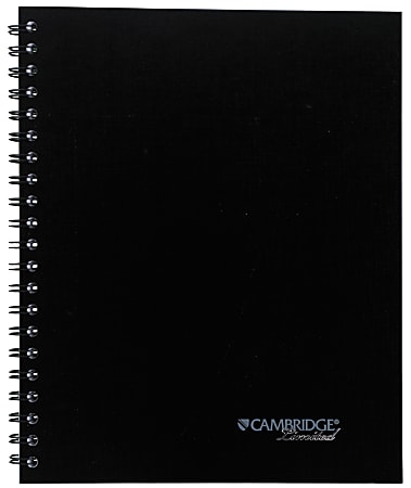Mead® Cambridge® Limited Quicknotes Notebook, 8 1/2" x 11", College Ruled, 96 Sheets, Black
