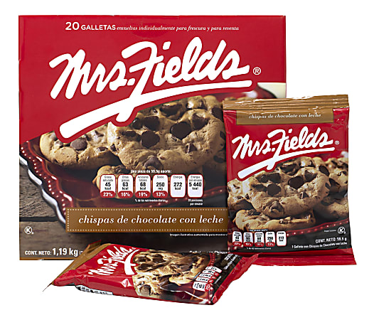 Mrs. Fields Milk Chocolate Chip Cookies, 2.1 Oz, Box Of 20 Cookies