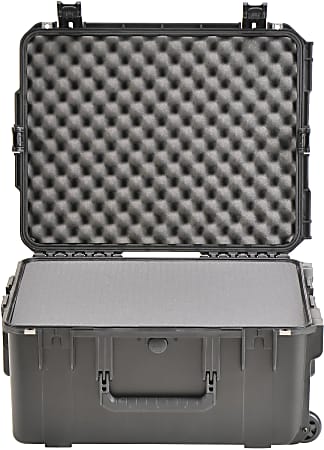 SKB Cases iSeries Protective Case With Layered Cubed Foam And In-Line Skate Wheels, 21-7/8"H x 16-7/8"W x 10-3/8"D, Black