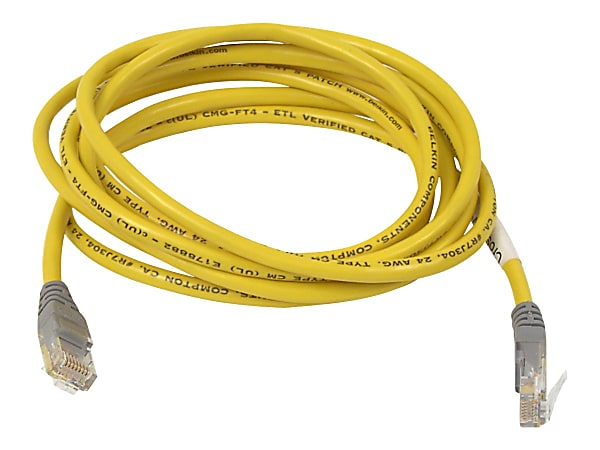 Belkin® CAT5e Crossover Patch Cable, 10', Yellow