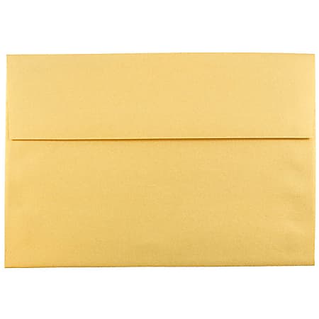 JAM Paper® Booklet Invitation Envelopes, A8, Gummed Seal, Stardream Metallic Gold, Pack Of 25