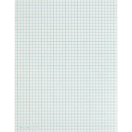 TOPS Cross Section Pad 8 12 x 11 Quadrille Rule 50 Sheets White PaperBlue  Ink - ODP Business Solutions