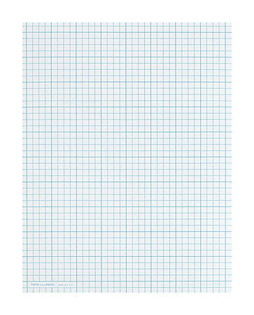 TOPS Cross Section Pad 8 12 x 11 Quadrille Rule 50 Sheets White PaperBlue  Ink - Office Depot