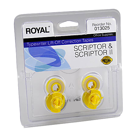 Royal® Lift-Off Typewriter Correction Tapes, 013025, Pack Of 2