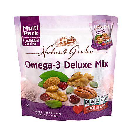 Nature's Garden Omega-3 Deluxe Mix, 1.2 oz, 7 Count, 6 Pack