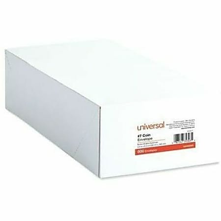 Universal Envelope - Coin - #7 - 24 lb - Round Flap - Light Brown Kraft - Paper Stock - 500 / Box