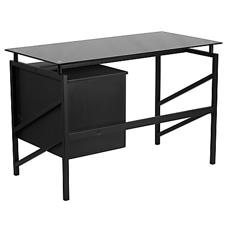 Officemax glass computer outlet desk