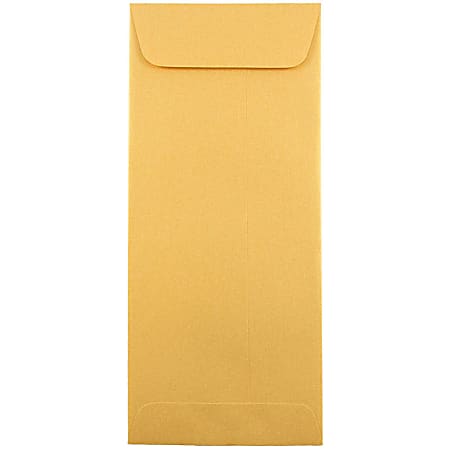 JAM Paper® #10 Policy Envelopes, Button & String, Gold Stardream Metallic, Pack Of 25