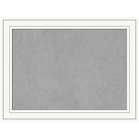 Amanti Art Magnetic Bulletin Board, Steel/Aluminum, 33" x 25", Craftsman White Wood Frame