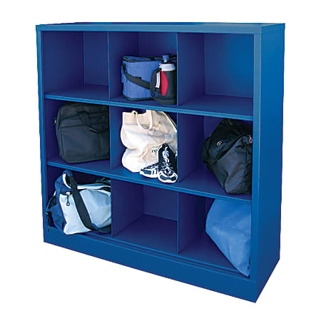 Sandusky Cubbie Storage Organizer, 52" x 46" x 18", 50% Recycled, Blue