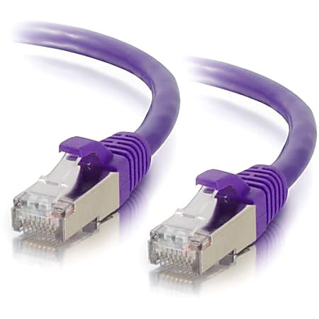 C2G Cat.6 STP Patch Network Cable - 8 ft Category 6 Network Cable for Network Device - First End: 1 x RJ-45 Network - Male - Second End: 1 x RJ-45 Network - Male - Patch Cable - Shielding - Purple
