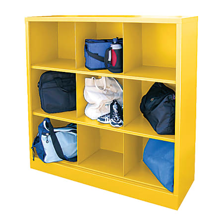 Sandusky Cubbie Storage Organizer, 52" x 46" x 18", 50% Recycled, Yellow