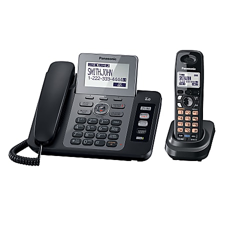 Panasonic® KX-TG9471B DECT 6.0 Digital 2-Line Corded/Cordless Phone System With Digital Answering