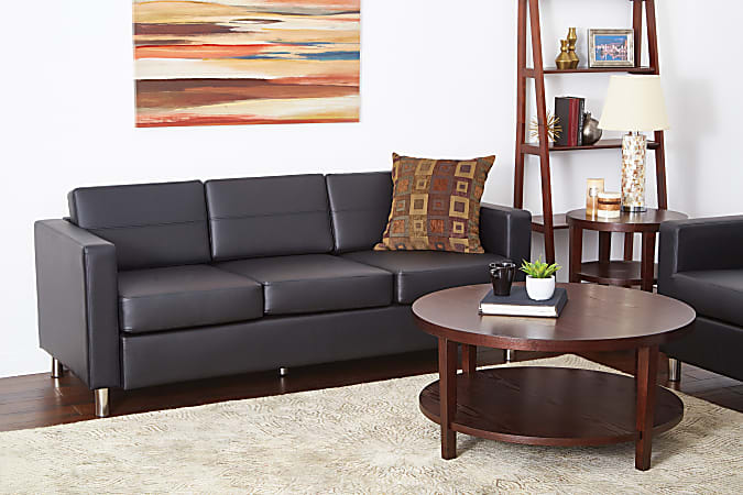 Office Star Avenue Six Pacific Sofa BlackSilver - Office Depot
