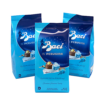 Baci Perugina Milk Chocolate, 5 Oz, Pack Of 3 Bags