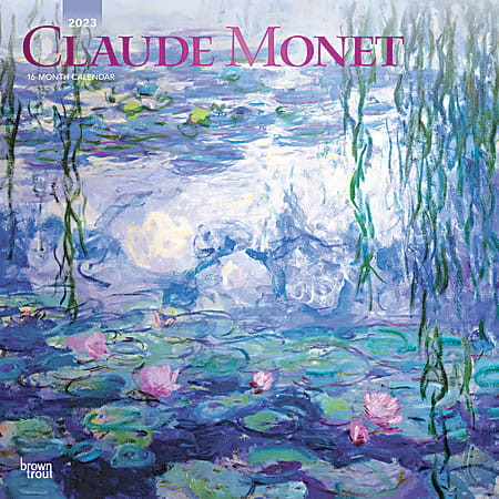 Brown Trout Art & Design Monthly Wall Calendar, 12" x 12", Claude Monet, January To December 2023