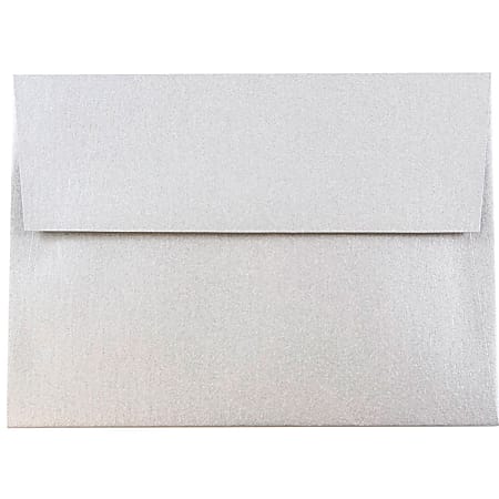 JAM Paper® Booklet Invitation Envelopes, A6, Gummed Seal, Stardream Metallic Silver, Pack Of 25