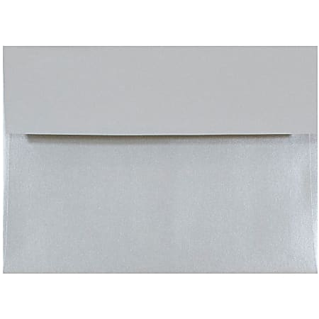 JAM Paper® Booklet Invitation Envelopes, A7, Gummed Seal, Stardream Metallic Silver, Pack Of 25