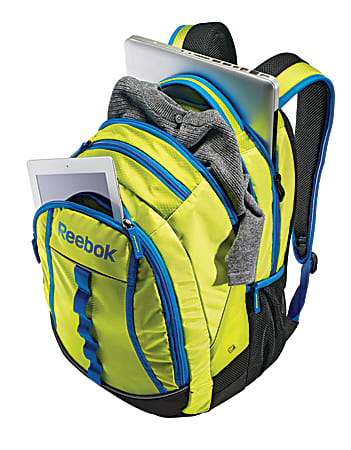 Reebok Thunder Chief Backpack For 15.6 Laptop Electric Frog