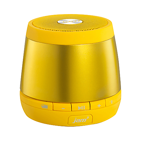 JAM Plus Bluetooth® Wireless Portable Speakers, 3.5" x 3.5" x 3.4", Yellow