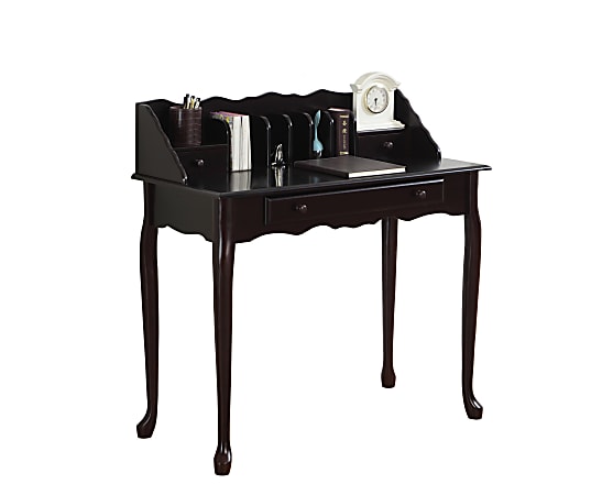 Monarch Specialties Wood 36"W Secretary Desk, Dark Cherry